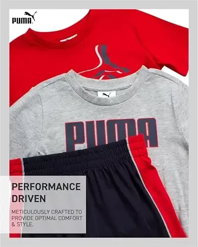 PUMA Комплект для мальчиков: футболка с коротким рукавом и шорты, 3 предмета (размеры: 2T-7) - 3