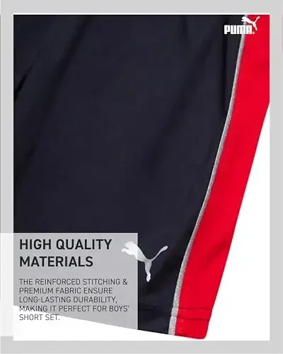 PUMA Комплект для мальчиков: футболка с коротким рукавом и шорты, 3 предмета (размеры: 2T-7) - 5