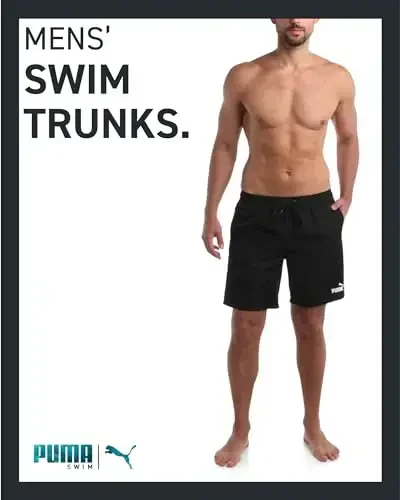 PUMA Men's Bathing Suit - 2 Pack Quick Dry Swimsuit Trunks with Mesh Compression Liner - 8