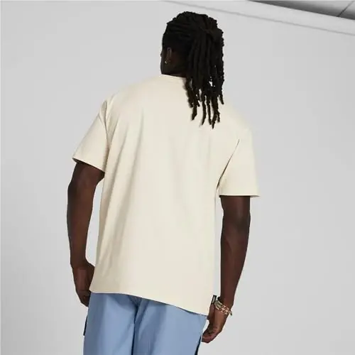 PUMA Mens Classics Re: Escape Graphic Crew Neck Short Sleeve Casual Tops Casual - Grey - 4