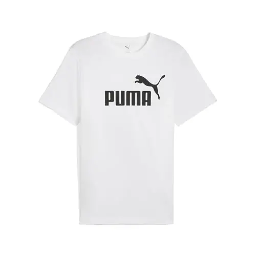 PUMA Mens Essentials Logo Crew Neck Short Sleeve Casual Tops Casual - 1