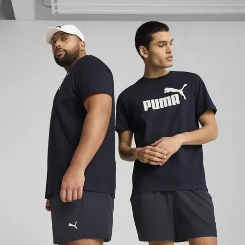 PUMA Mens Essentials Logo Crew Neck Short Sleeve Casual Tops Casual - 3