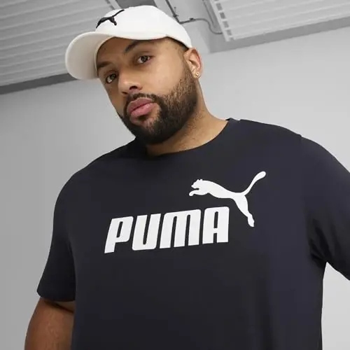 PUMA Mens Essentials Logo Crew Neck Short Sleeve Casual Tops Casual - 4
