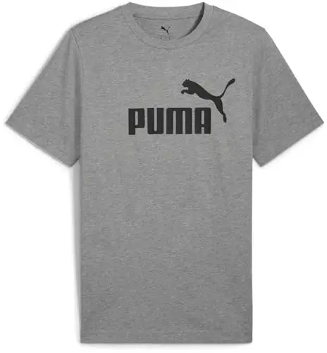 PUMA Mens Essentials Logo Crew Neck Short Sleeve Casual Tops Casual - 1
