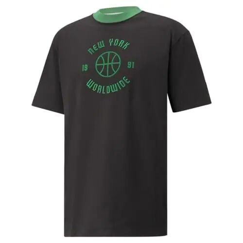 PUMA Mens Essentials Logo Crew Neck Short Sleeve Casual Tops Casual - PUMA