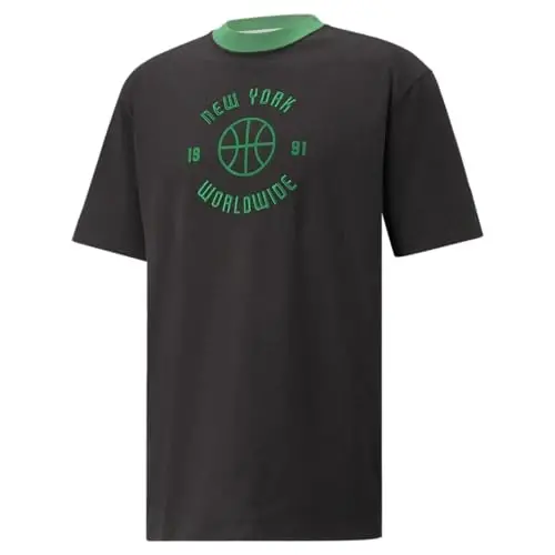 PUMA Mens Essentials Logo Crew Neck Short Sleeve Casual Tops Casual - 1