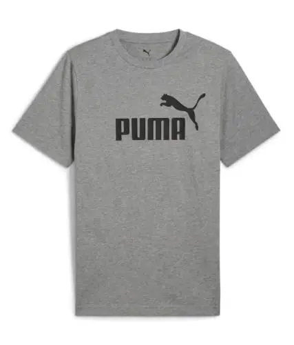 PUMA Mens Essentials Logo Crew Neck Short Sleeve Casual Tops Casual - 1