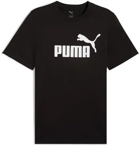 PUMA Mens Essentials Logo Crew Neck Short Sleeve Casual Tops Casual - PUMA