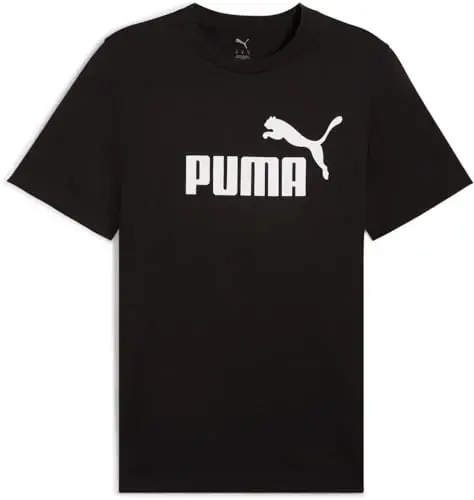 PUMA Mens Essentials Logo Crew Neck Short Sleeve Casual Tops Casual - 1