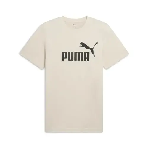 PUMA Mens Essentials Logo Crew Neck Short Sleeve Casual Tops Casual - 1