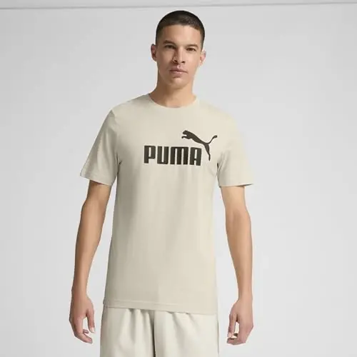PUMA Mens Essentials Logo Crew Neck Short Sleeve Casual Tops Casual - 3