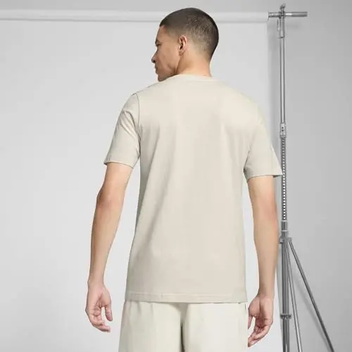 PUMA Mens Essentials Logo Crew Neck Short Sleeve Casual Tops Casual - 4