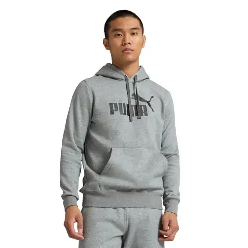 PUMA mens Essentials Logo Fleece Hoodie (Available in Big & Tall) - PUMA