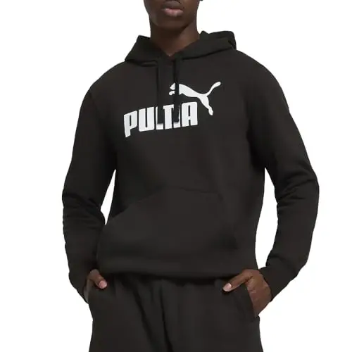 PUMA mens Essentials Logo Fleece Hoodie (Available in Big & Tall) - PUMA