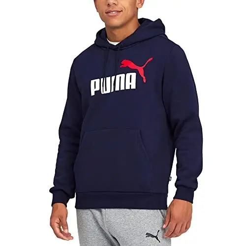 PUMA mens Essentials Logo Fleece Hoodie (Available in Big & Tall) - PUMA