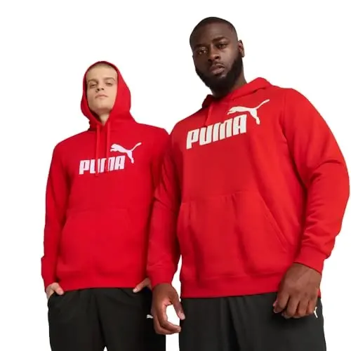 PUMA mens Essentials Logo Fleece Hoodie (Available in Big & Tall) 