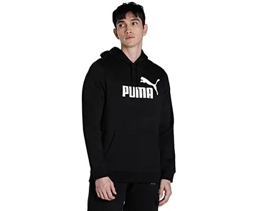 PUMA mens Essentials Logo Fleece Hoodie (Available in Big & Tall) - Puma