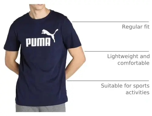 Puma Mens Essentials Logo T-Shirt (Available in Big & Tall) - 4