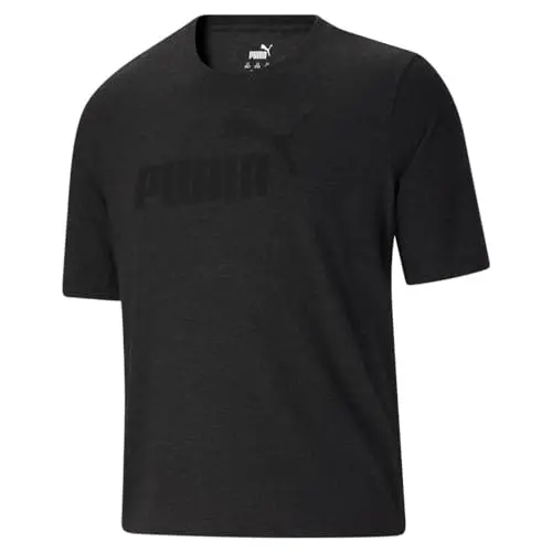 PUMA Men's Essentials Logo Tee, Grey, Standard Length, Classic Fit, Short Sleeve, Cotton 100%, T-Shirt, Sports, 586253-07 - 3