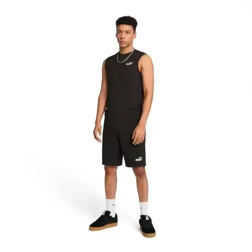 PUMA Erkek Essentials Kolsuz Tişört (Büyük ve Uzun Boylarda Mevcuttur) - 6