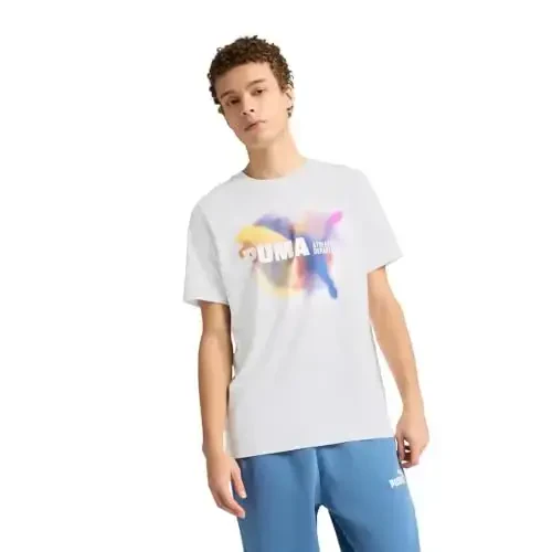 PUMA Mens Graphic T-Shirt (Available in Big and Tall Sizes) - MODAZONE