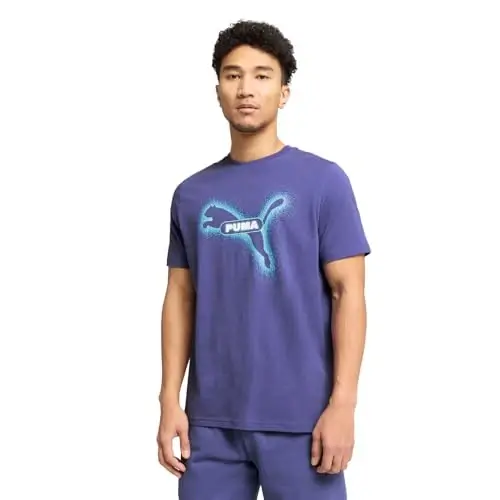 PUMA Mens Graphic T-Shirt (Available in Big and Tall Sizes) - MODAZONE