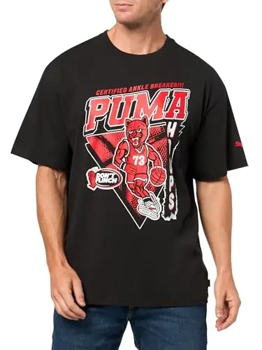 PUMA Men's Village Wear Graphic Crew Neck Short Sleeve Casual Tops Casual - 1