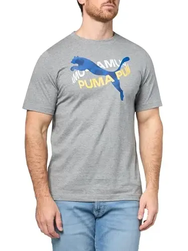 PUMA Men's Village Wear Graphic Crew Neck Short Sleeve Casual Tops Casual 