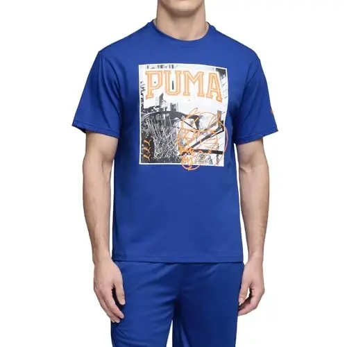 PUMA Mens Village Wear Graphic Crew Neck Short Sleeve Casual Tops Casual - PUMA (1)