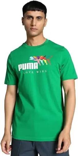 PUMA Mens Village Wear Graphic Crew Neck Short Sleeve Casual Tops Casual - Black - Puma