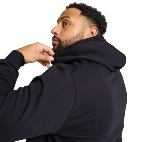 PUMA Мужская флисовая худи Essentials Logo (доступна в больших и высоких размерах) - 2