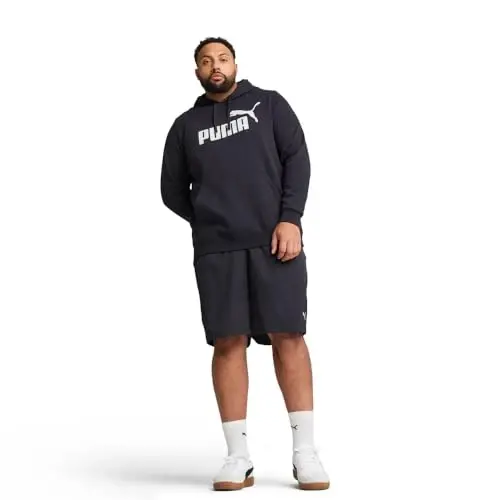 PUMA Мужская флисовая худи Essentials Logo (доступна в больших и высоких размерах) - 3