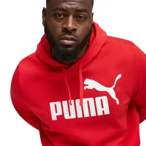PUMA мужская флисовая худи Essentials с логотипом (доступна в больших и высоких размерах) - 5