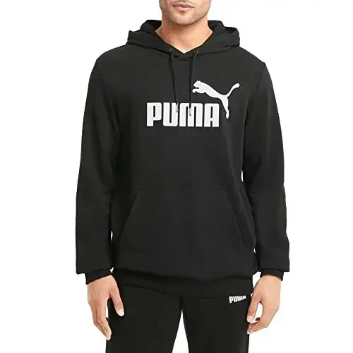 PUMA мужская флисовая худи Essentials с логотипом (доступна в больших и высоких размерах) 