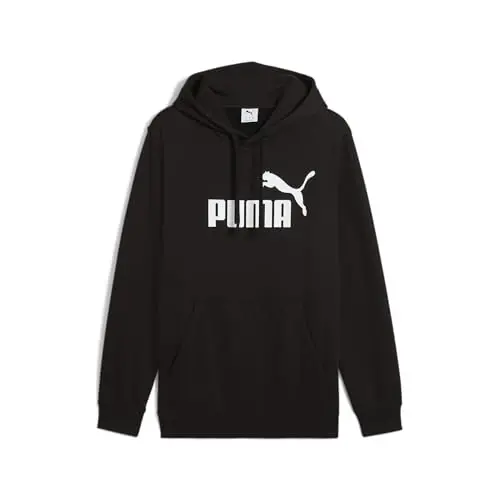 PUMA мужская флисовая худи Essentials с логотипом (доступна в больших и высоких размерах) 