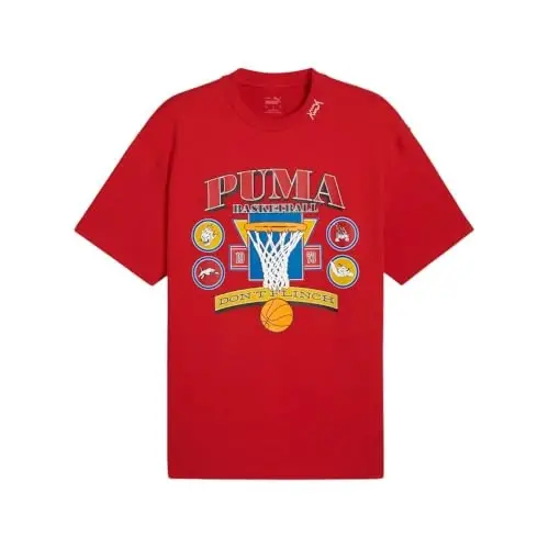 PUMA Мужская повседневная футболка с графическим принтом и коротким рукавом из коллекции Village Wear - 1