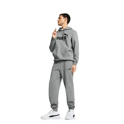 PUMA мужская толстовка Essentials Logo Fleece (доступна в больших и высоких размерах) - 3