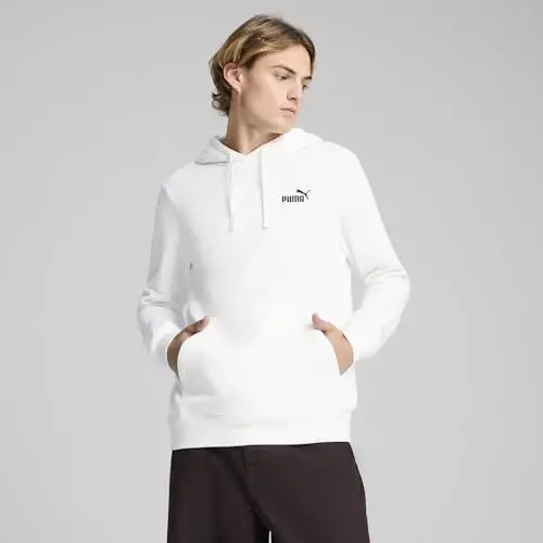 PUMA Мужская худи Essentials No. 1 Logo Casual Outerwear Casual - Черный - 3