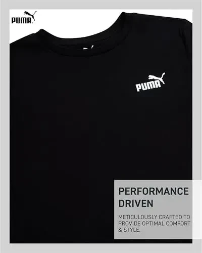 PUMA o'g'il bolalar ko'ylagi - Logotip bilan o'g'il bolalar uchun paxta ekipaj bo'yinli qisqa qisma faol futbolka (o'lchamlar: 8-20) - 3