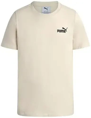 PUMA o'g'il bolalar ko'ylagi - Paxta dumaloq bo'yinli qisqa yengli faol futbolka bolalar uchun logotipi bilan (O'lchamlari: 8-20) 