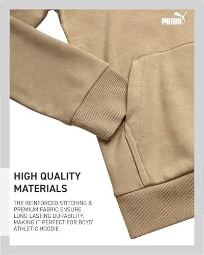 PUMA o'g'il bolalar uchun kapüşon - Fleece Pullover Atletik Sviter, Kenguru cho'ntakli - O'g'il bolalar uchun Performance kapüşon (O'lchamlar: 8-20) - 4