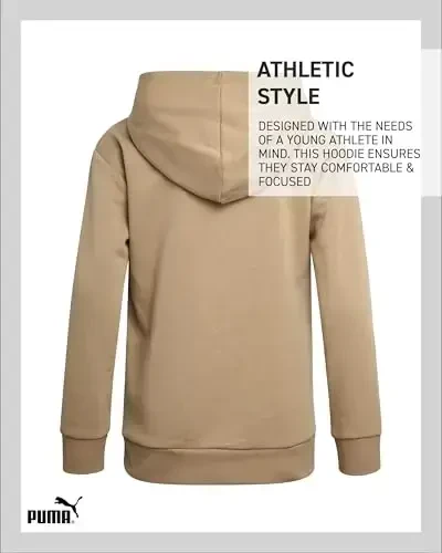 PUMA o'g'il bolalar uchun kapüşon - Fleece Pullover Atletik Sviter, Kenguru cho'ntakli - O'g'il bolalar uchun Performance kapüşon (O'lchamlar: 8-20) - 6