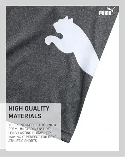 PUMA o'g'il bolalar uchun sport shortilari - Tez quriydigan nafas oladigan interlokli o'g'il bolalar basketbol shortilari cho'ntaklar bilan (o'lchamlari: 4-20) - 4