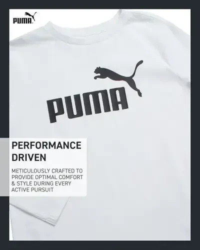 PUMA o'g'il bolalar uchun uzun yengli ko'ylaklar - O'g'il bolalar uchun nafas oladigan sport kiyimining uzun yengli ko'ylaklari - Kundalik tepalik futbolkalari (o'lchamlari S-XL) - 3