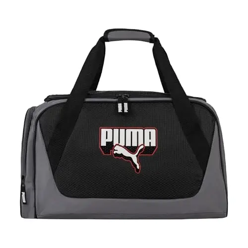 PUMA unisex-adult Form Factor Duffel with Adjustable Strap, Padded Bottom & Zip Pockets - 1