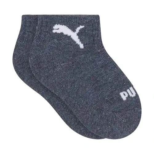 PUMA Unisex Baby 6-pack Infant Anklet Socks, Extra Cushion & Comfort-toe - 5