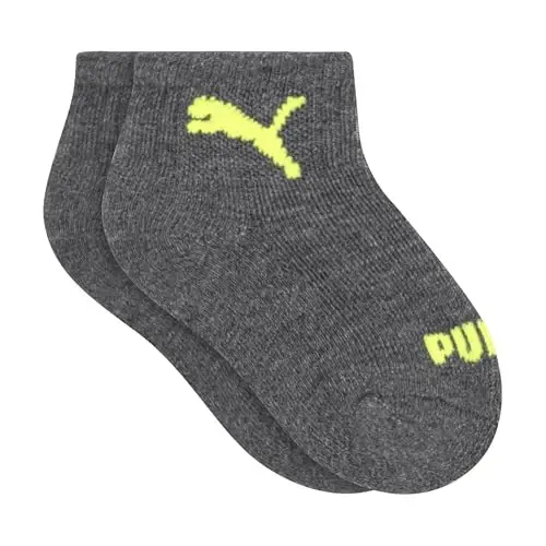 PUMA Unisex Baby 6-pack Infant Anklet Socks, Extra Cushion & Comfort-toe - 2
