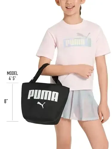 PUMA Unisex bolalar sarguzasht tushlik sumkasi, qora/atirgul tilla, kichik - 5