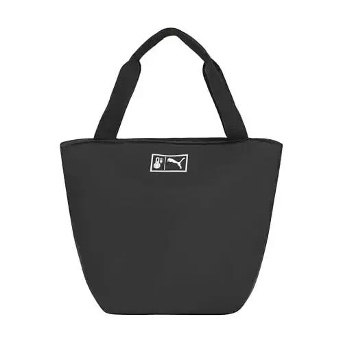 PUMA Unisex Kid's Adventure Lunch Tote, Black/White Glitter, Small - 3