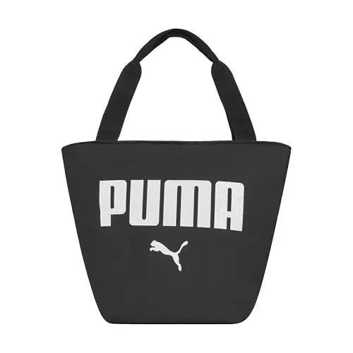 PUMA Unisex Kid's Adventure Lunch Tote, Black/White Glitter, Small 